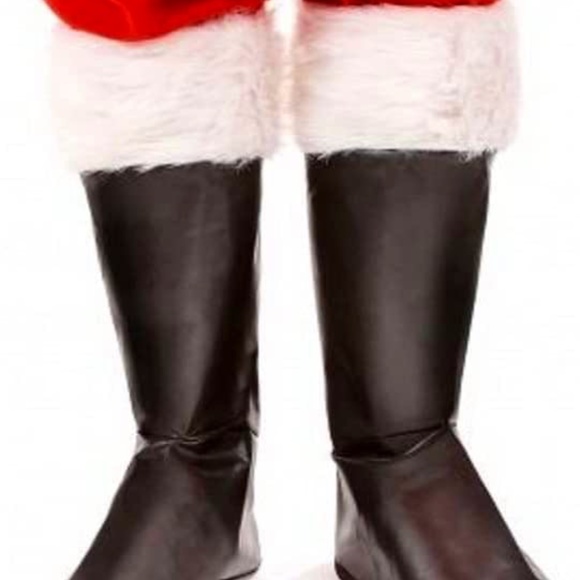 Deluxe SANTA CLAUS Boot covers - fur and faux leather - Christmas Santa boots - Picture 2 of 4